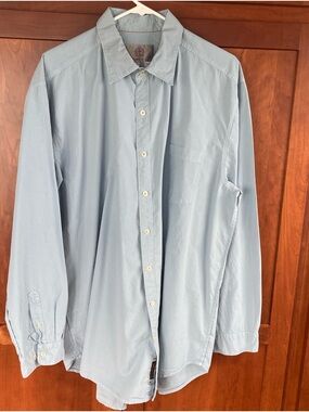 Territory Ahead Button Front Shirt Men's Sz XLT. 100% Cotton Light Blue. Casual